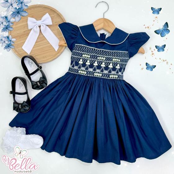 Imagem de Vestido charlote azul marinho