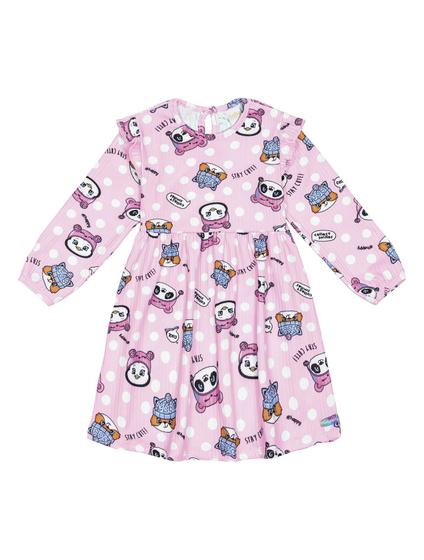 Imagem de Vestido Com Fru Fru Rosa Abrange