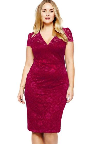 Vestido Com Manga Renda Plus Size Aniversario Festa Casamento Menor preço em Vestido Com Manga Renda Plus Size Aniversario Festa Casamento