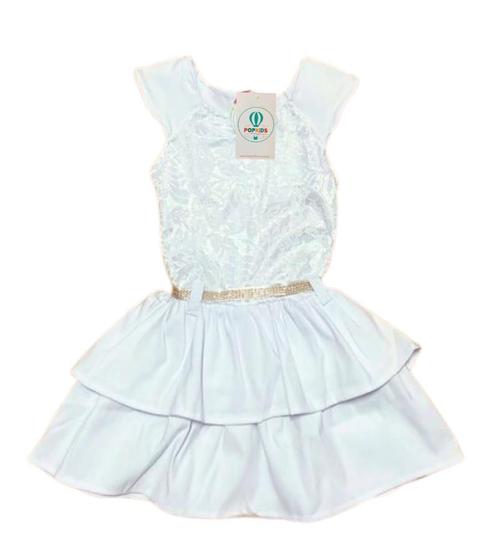 Imagem de Vestido com Renda e Laço com Strass Tam.P (1 ano)