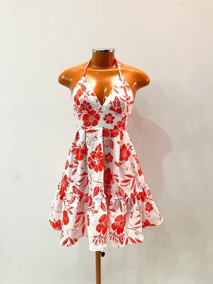 Imagem de Vestido Curto Estampado com Babado e Amarração - Maya