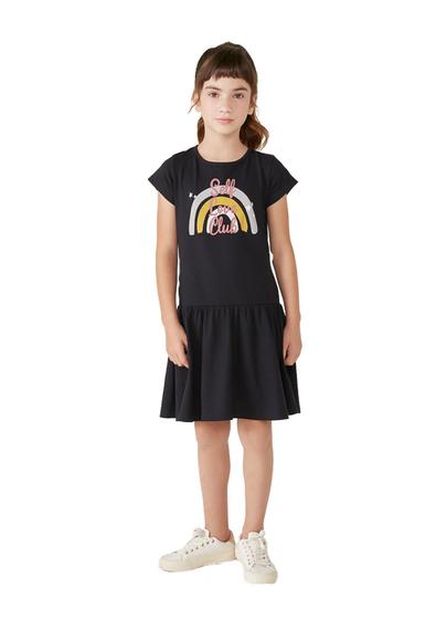 Imagem de Vestido Curto Infantil Menina Com Babado