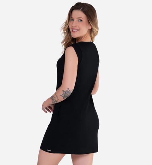 Imagem de Vestido Curto Meia Coxa Poliamida e Elastano c/ Bolsos Laterais Costas Fechadas (P ao GG) - ROMANCE