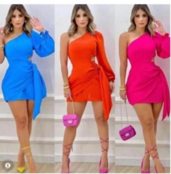 Imagem de Vestido Curto NULA MANGA CREPE DUNA 