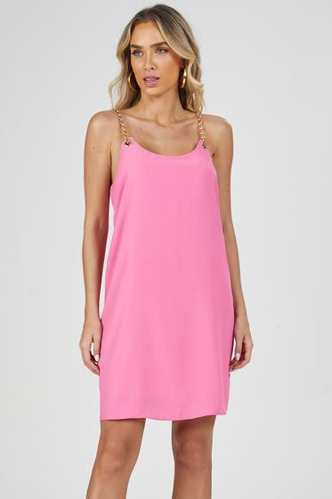Imagem de Vestido Curto PKS com Alça de Corrente Rosa