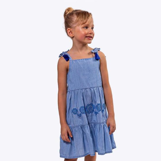 Imagem de Vestido de Alça Jeans Infantil Menina Vigat 4904