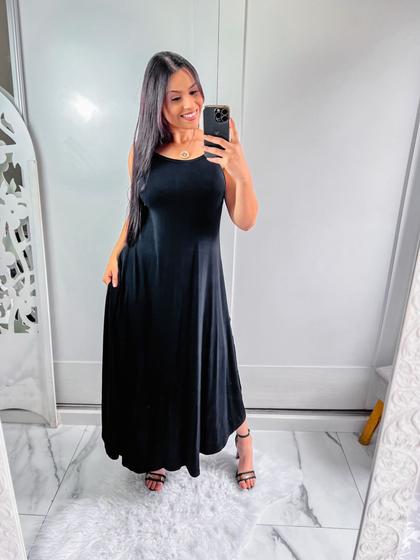 Imagem de Vestido de alcinha com bolço e barra abaloada 