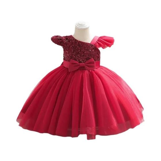 Imagem de Vestido De Festa De Princesa Para Meninas, Vestido De Malha Com Borboleta 3D, Mangas Voadoras, Laço,