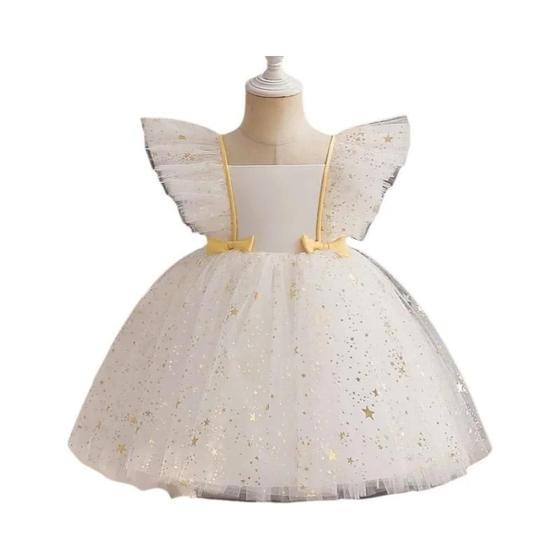 Imagem de Vestido de Festa de Tule com Lantejoulas para Meninas - Vestido de Princesa sem Mangas