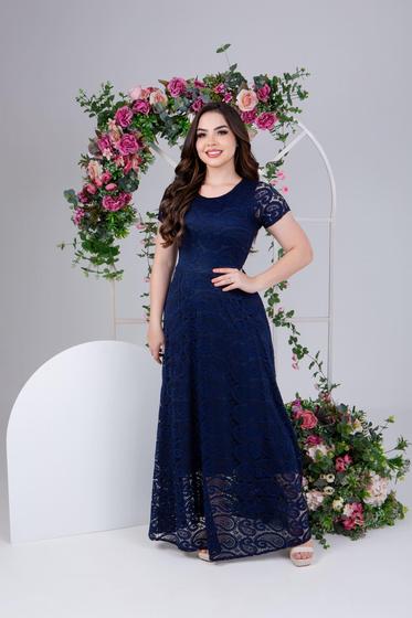 Imagem de Vestido De Festa Feminino Longo De Renda Com Forro