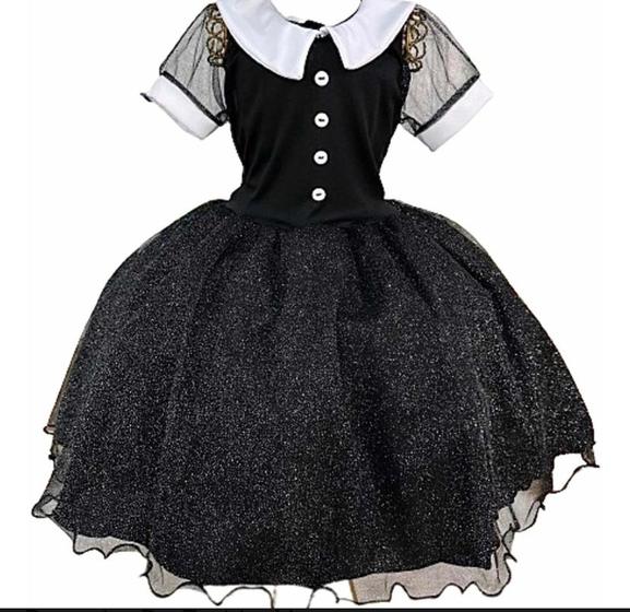 Imagem de vestido de festa infantil preto vanda  luxo rodado