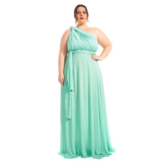 Imagem de Vestido De Festa Plus Size Madrinha Longo Multiformas 50/64