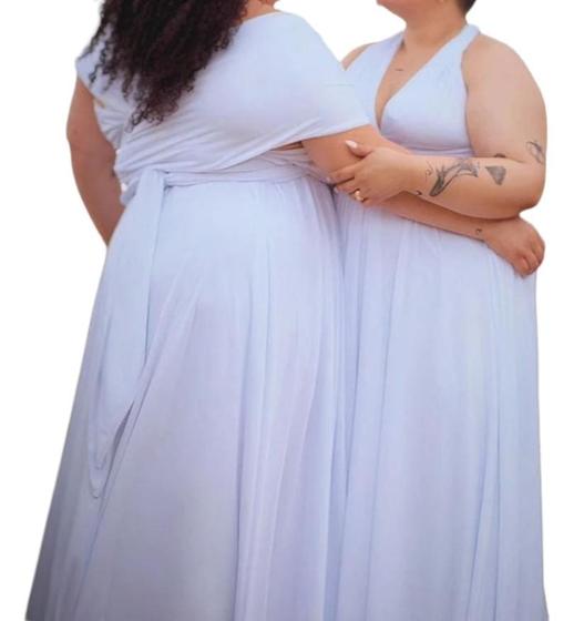 Imagem de Vestido De Festa Plus Size Madrinha Longo Multiformas 50/64