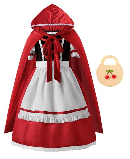 Imagem de Vestido de Halloween Luxo para Meninas - Fantasia ReliParty com Capa de 140cm