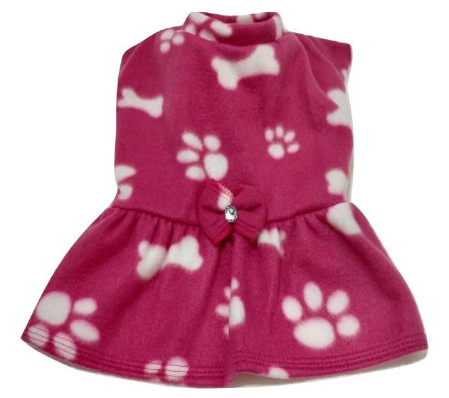 Imagem de Vestido de inverno soft cachorro cor rosa tam GG