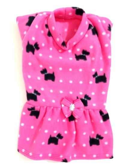 Imagem de Vestido De Inverno Soft Rosa Com Estampa Dog Tamanho G