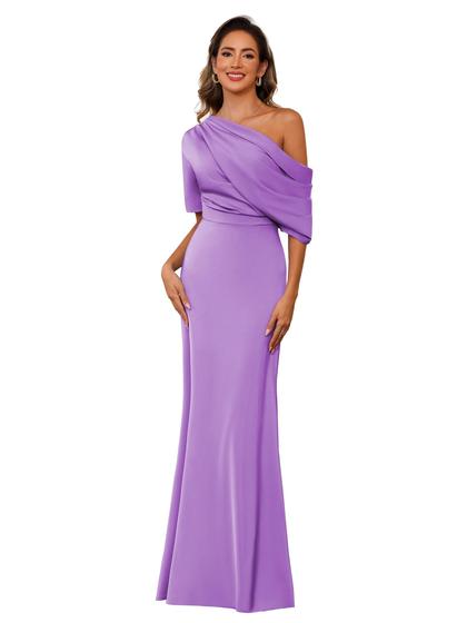 Imagem de Vestido de noite BITALY Satin Dusty Purple Mother of the Bride