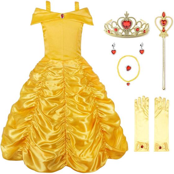 Imagem de Vestido de princesa JerrisApparel Off Shoulder para menina de 4 anos