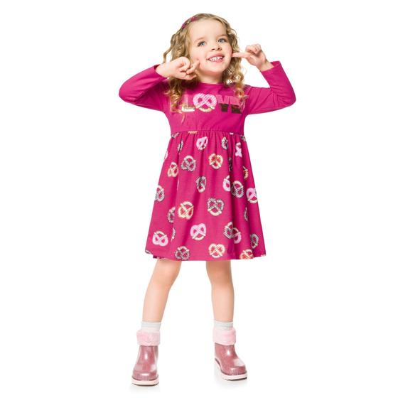 Imagem de Vestido em Cotton Infantil Manga Longa Kyly