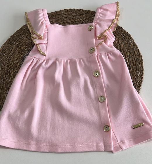 Imagem de Vestido em suedine Tileesul feminino rosa TAM 6/9