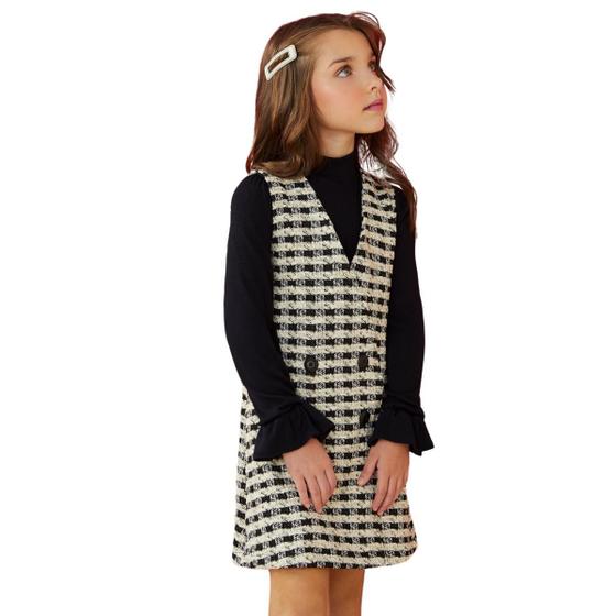 Imagem de Vestido em Tweed Infantil e Blusa manga comprida Infanti