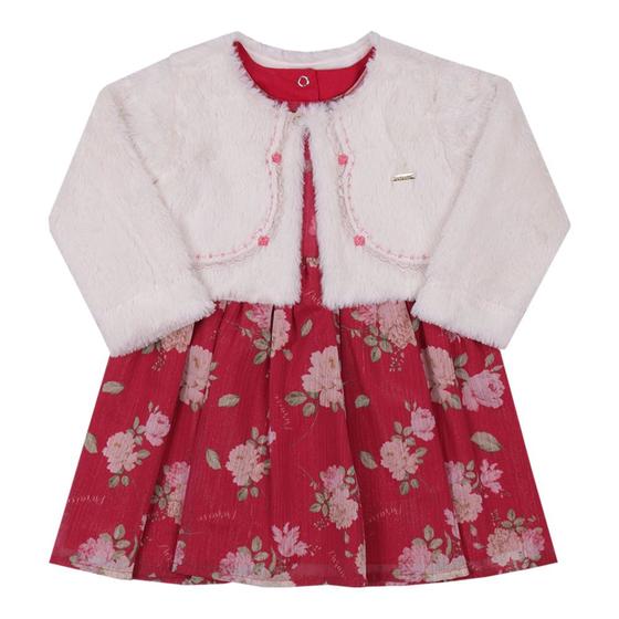 Imagem de Vestido Estampado Bolero Pelo Luxo Bebê Menina Paraiso 13092