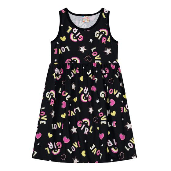 Imagem de Vestido estampado infantil menina em malha Brandili