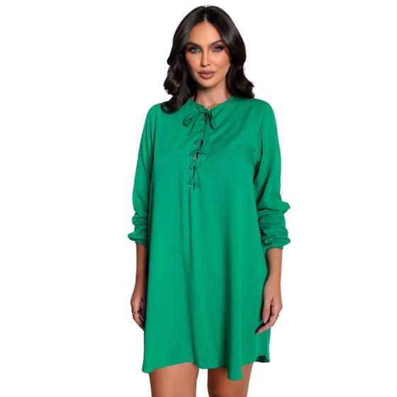 Imagem de Vestido Estilo Chemise Max Camisa Manga Longa, Vestido Indiano