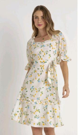 Imagem de Vestido Evasê Crepe Estampado RF 810808 TAM P