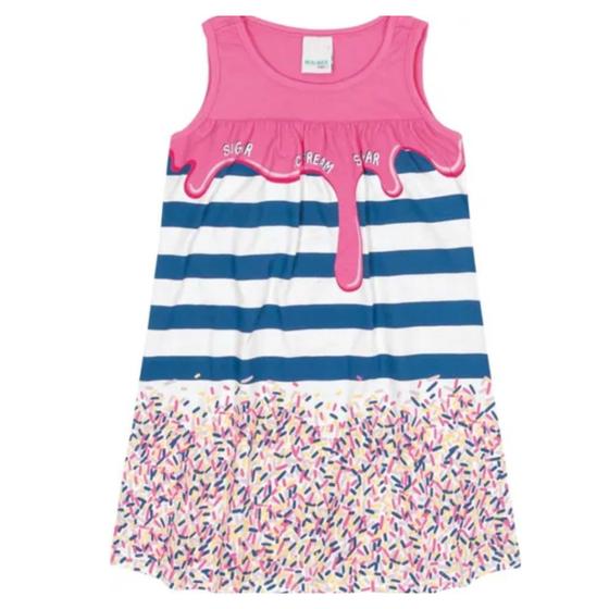 Imagem de Vestido Evasê Infantil Menina Sorvete - Malwee Kids