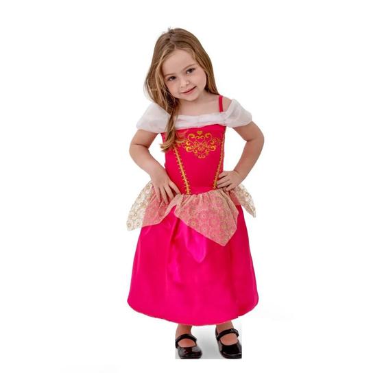 Vestido Fantasia Infantil Princesa Aurora Bela Adormecida Anjo