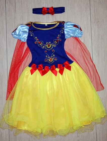 Imagem de Vestido Fantasia Infantil Princesa da Maça com Glitter + Faixa de Cabelo