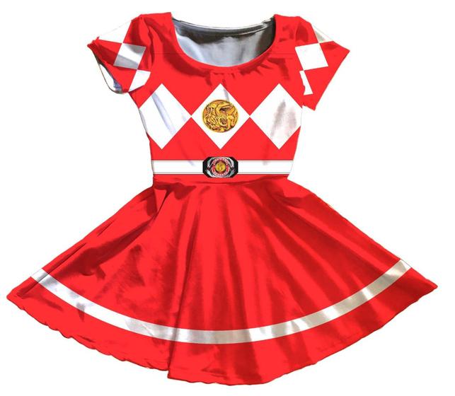 Imagem de Vestido Fantasia Power Ranger Vermelho