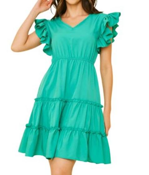 Imagem de Vestido feminino curto 3 Marias cavado babado novidade