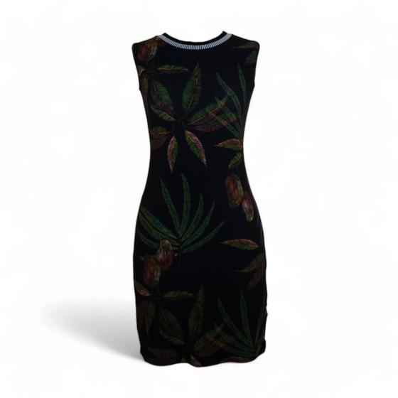 Imagem de Vestido Feminino Curto Reto com Estampa Tropical em Viscose