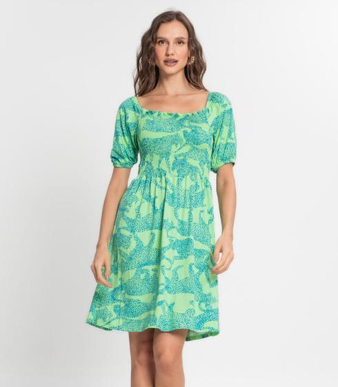 Imagem de Vestido Feminino Estampado Endless Verde