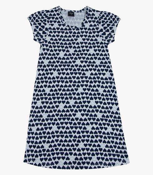 Imagem de Vestido Feminino Estampado Infantil Rovitex Kids Azul