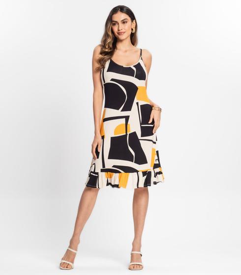 Imagem de Vestido Feminino Estampado Select Amarelo