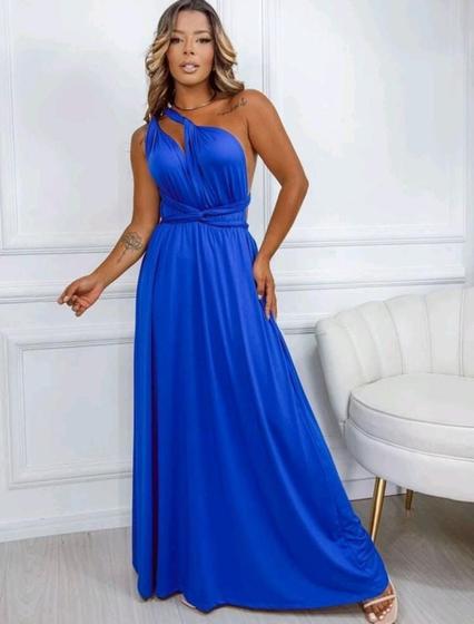 Imagem de Vestido feminino longo multiformas poliéster moda gringa