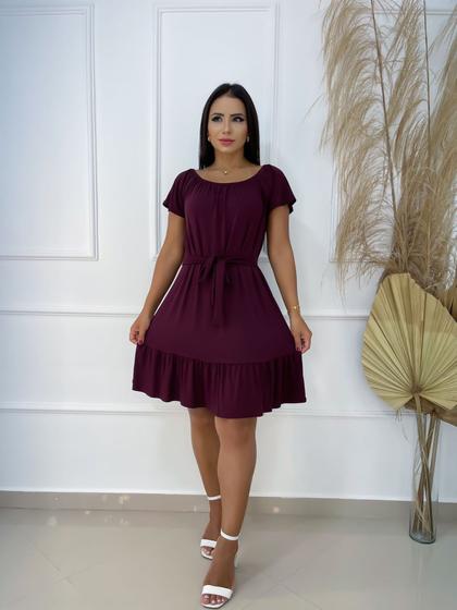 Imagem de Vestido feminino mid ciganinha ombro a ombro vestidos de festa curto soltinho moda evangelica cristã