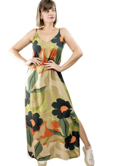 Imagem de Vestido Fenda Modisch Floral Militar