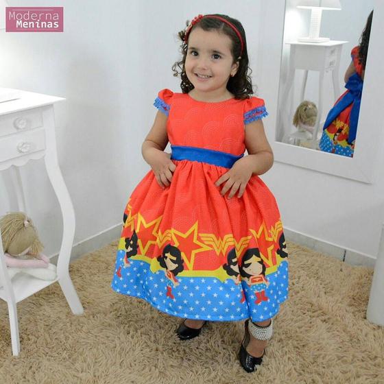 Imagem de Vestido festa infantil da Mulher Maravilha