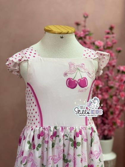 Imagem de Vestido Festa Infantil Petit Cherie Verão Cerejinhas