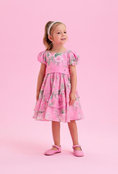 Imagem de Vestido Festa Infantil Petit Cherie Verão Rosa Encantada