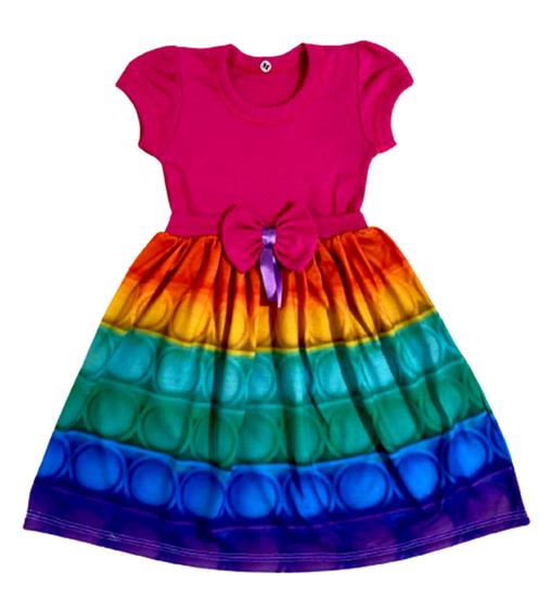 Vestido festa infantil Pop It Menor preço em Vestido festa infantil Pop It