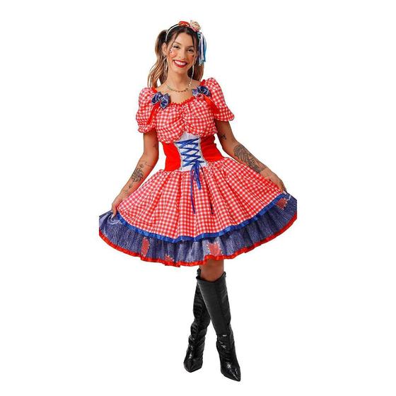 Vestido Festa Junina Feminino Adulto Roupa Feminina Festa Junina