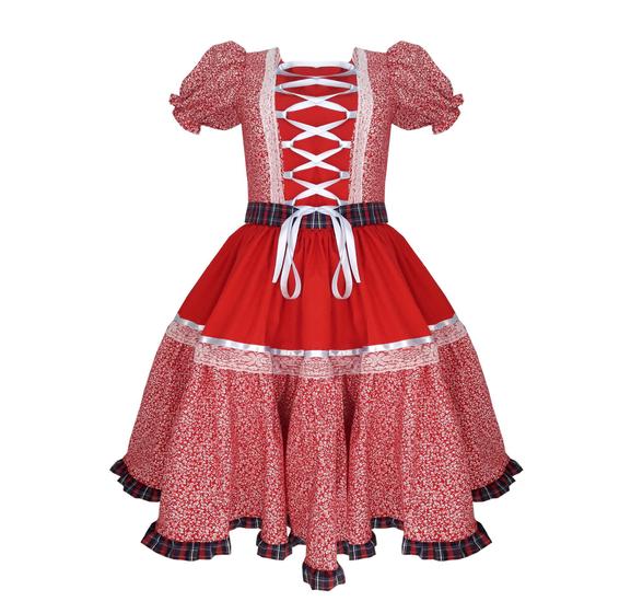 Imagem de Vestido Festa Junina Vermelho infantil