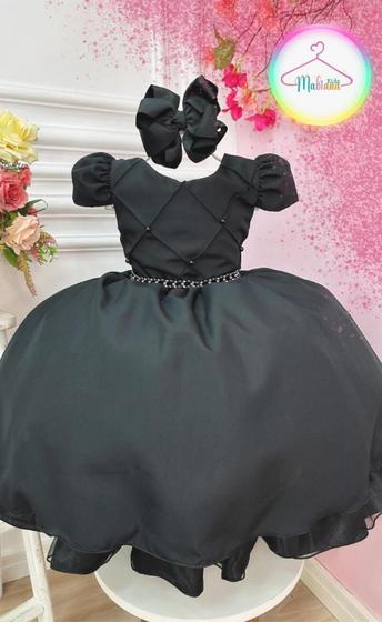 Imagem de Vestido Festa Nervura Preto