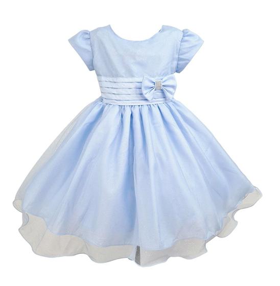 Imagem de Vestido Glitter Azul Infantil Menina Luxo Temático