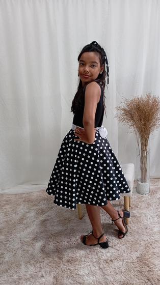 Saia Figurino Anos 60 Infantil Saia Anos 60 Trajes Femininos De